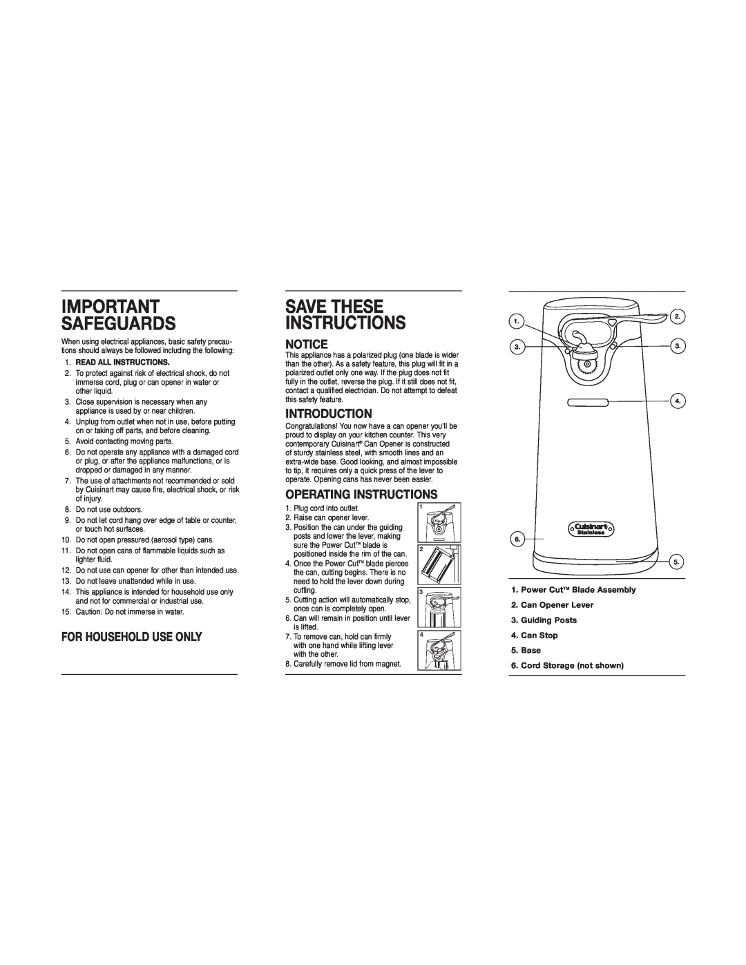 Cuisinart SCO-60C warranty Important Safeguards, Save These Instructions, Introduction, Operating Instructions 