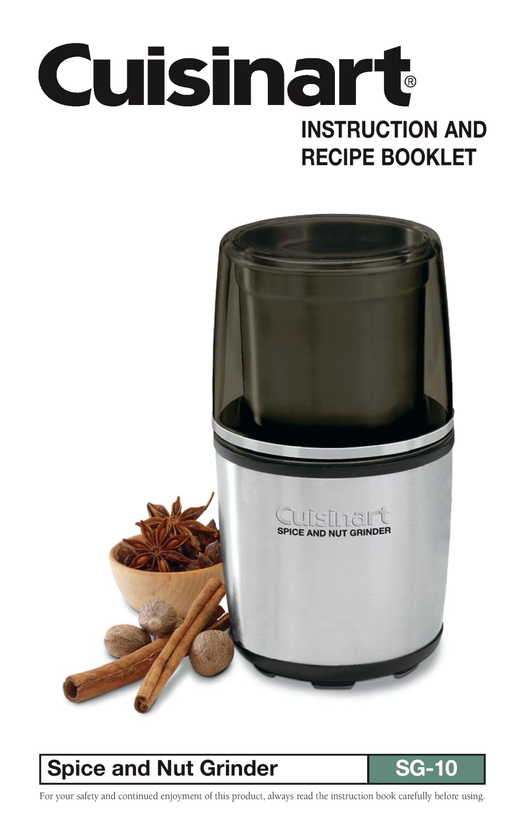 Cuisinart SG-10 manual Sg-10 