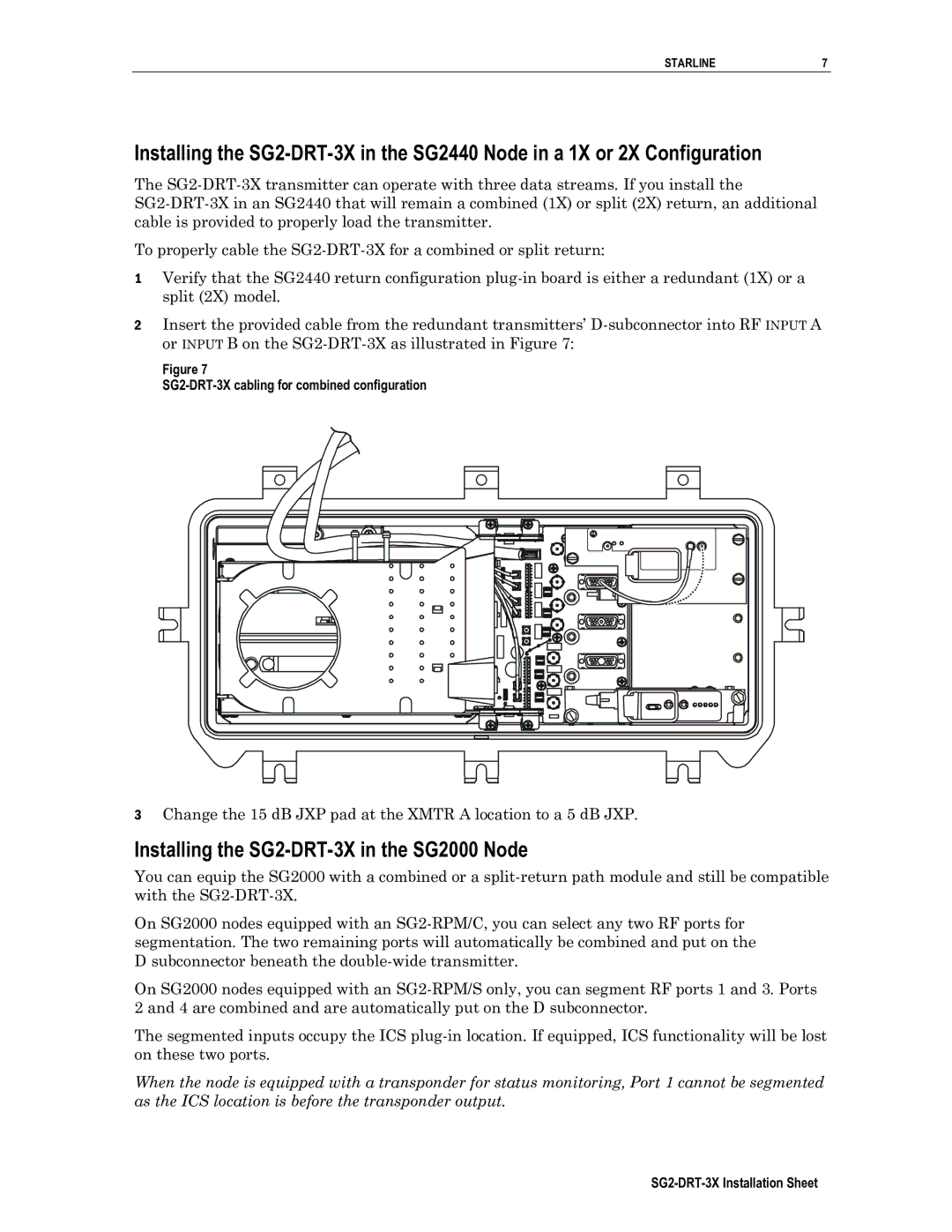 Cuisinart operation manual Installing the SG2-DRT-3X in the SG2000 Node 