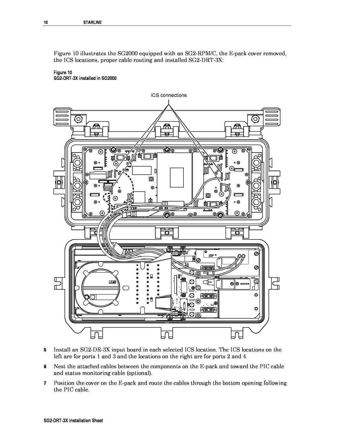 Cuisinart operation manual Figure SG2-DRT-3Xinstalled in SG2000, ICS connections, SG2-DRT-3XInstallation Sheet 