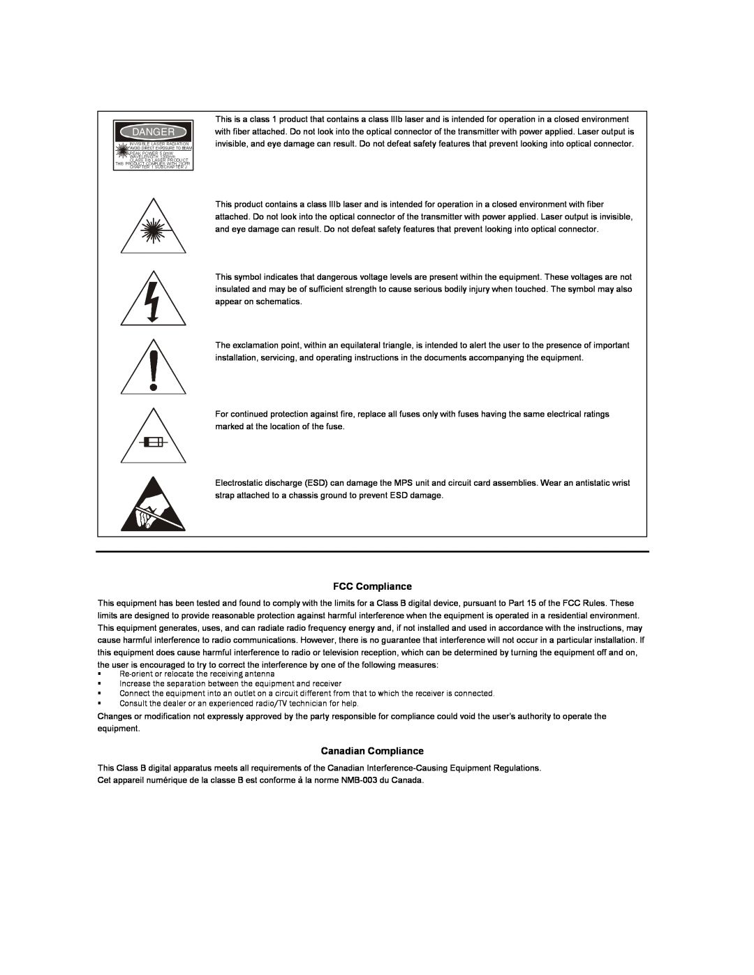Cuisinart SG2-DRT-3X operation manual Danger, FCC Compliance, Canadian Compliance 