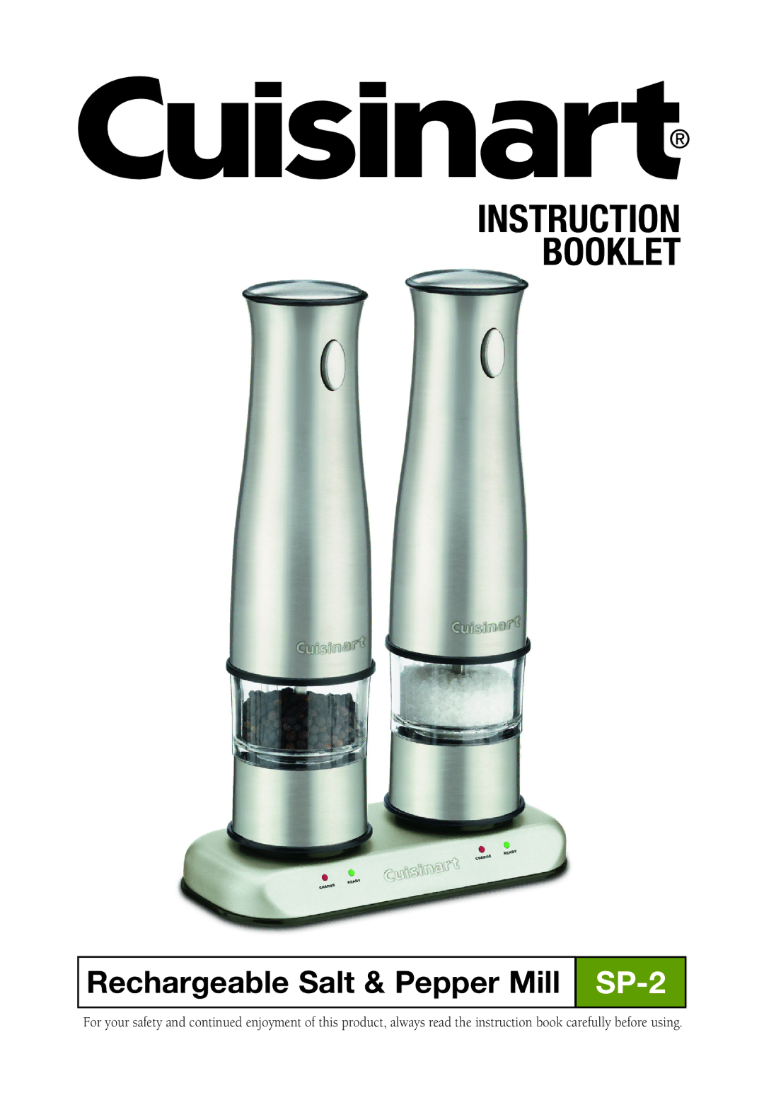 Cuisinart SP-2 manual Instruction Booklet 