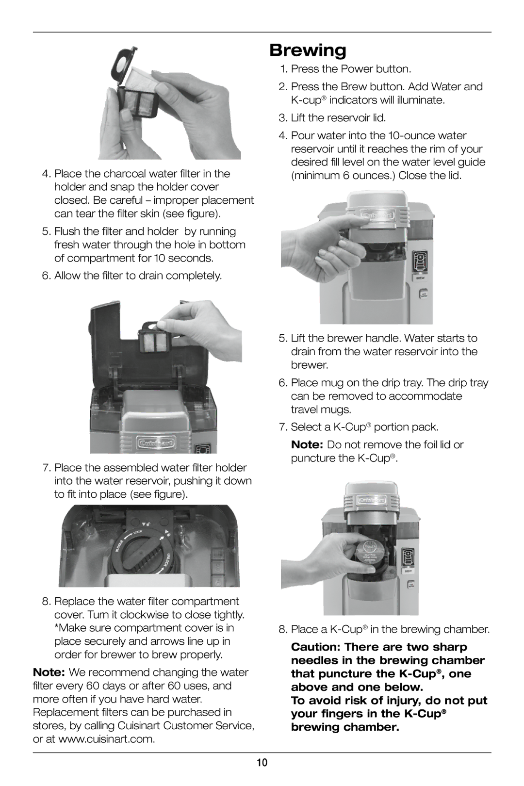 Cuisinart SS-300 manual Brewing 