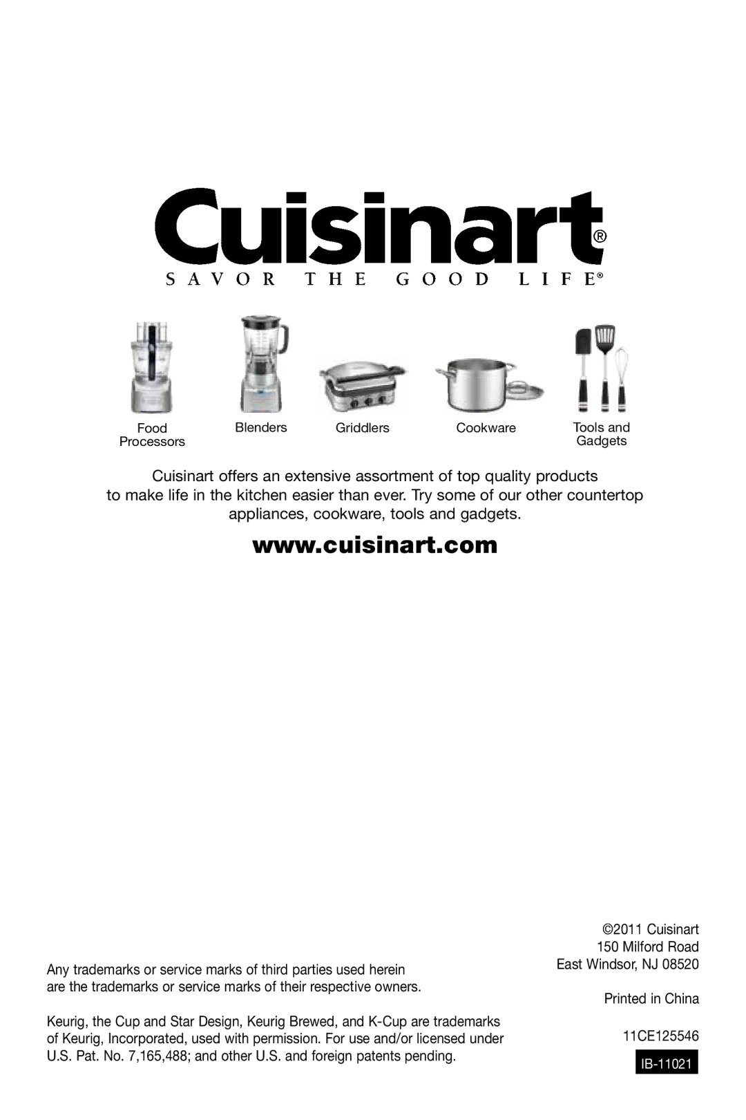 Cuisinart SS-300 manual IB-11021 