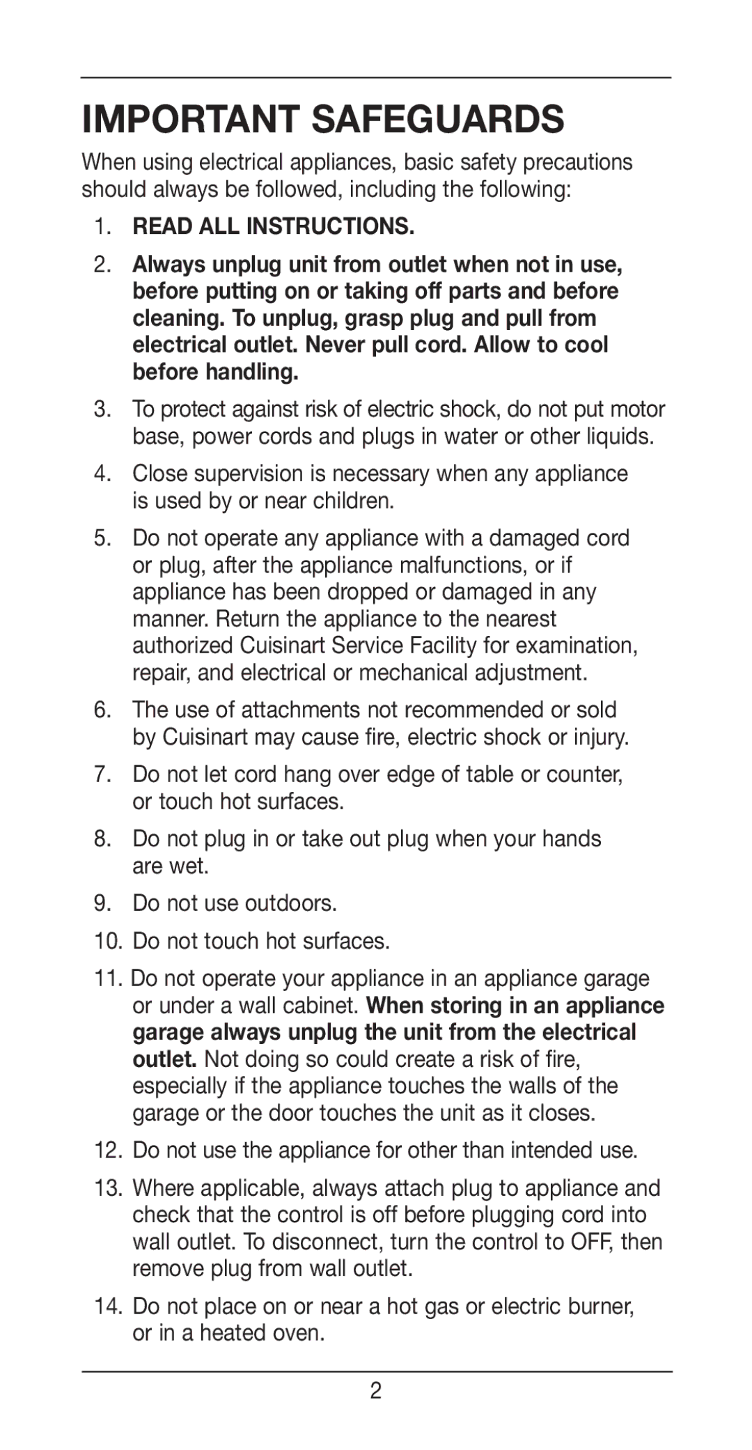 Cuisinart Tazzaccino Milk Frother, FR-10 manual Important Safeguards, Read ALL Instructions 