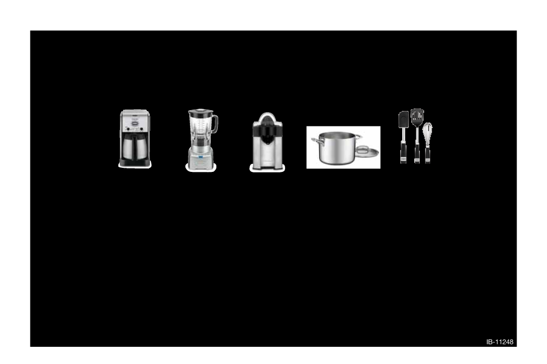 Cuisinart TOB-100 manual Coffeemakers, Blenders, Juicers, Cookware, Tools and, Gadgets, IB-11248 