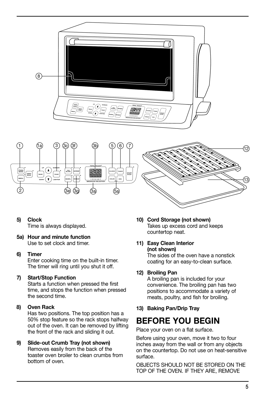 Cuisinart TOB-195 Series manual Before you begin 