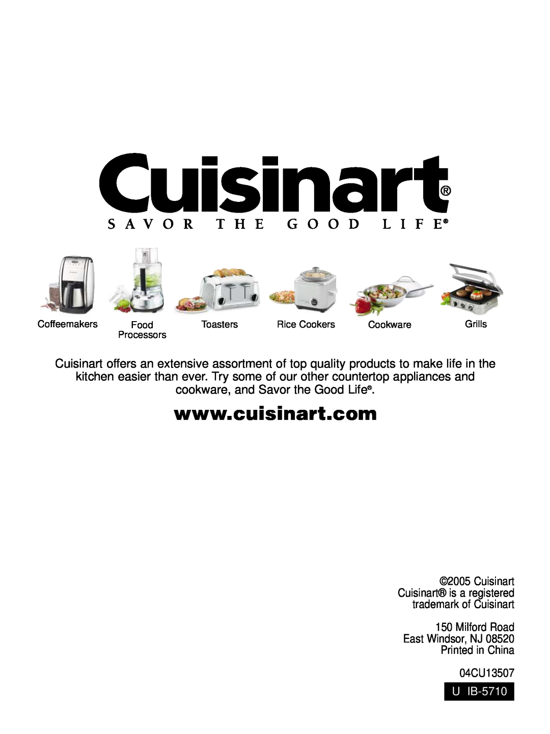 Cuisinart WAF-2B manual 