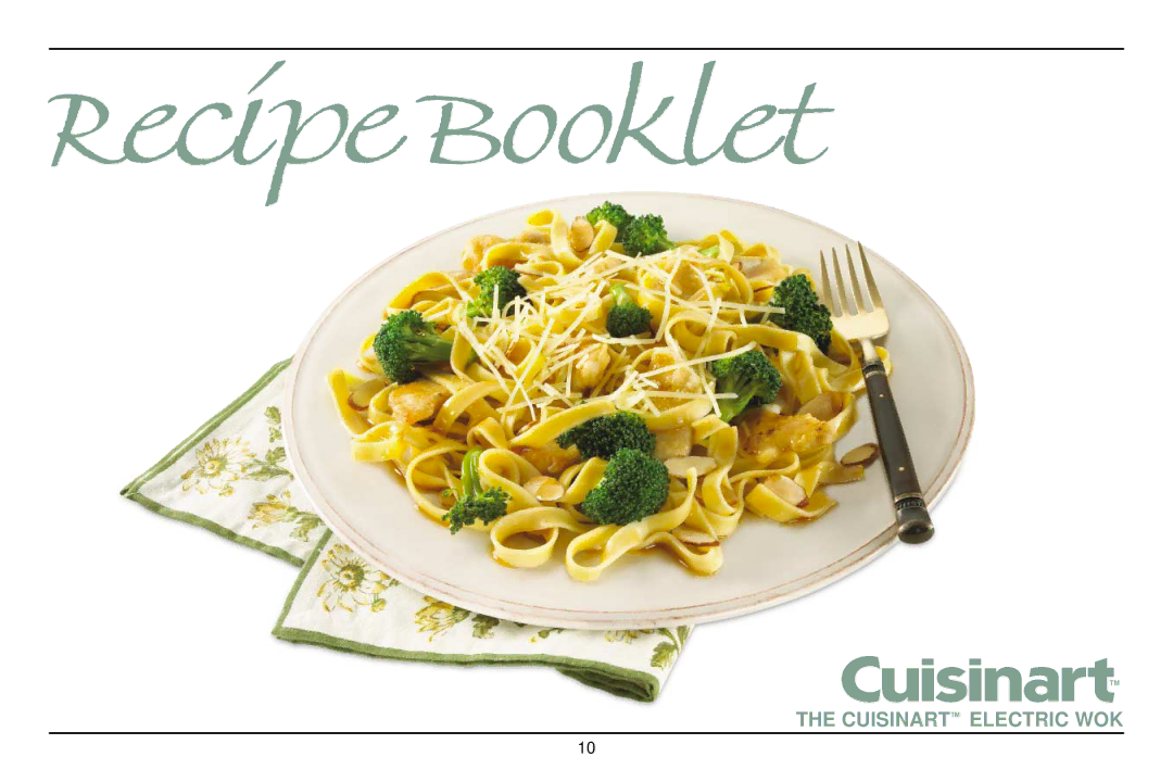 Cuisinart WOK-703C manual RecipeBooklet 