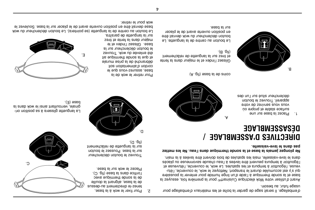 Cuisinart WOK-703C manual Sassemblageéd 