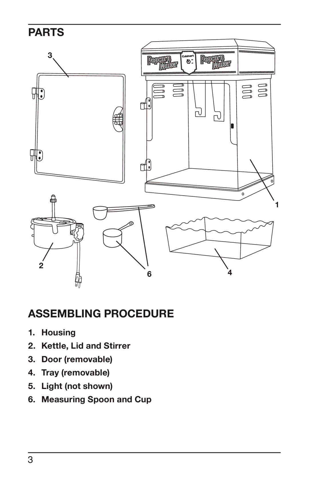 Cuisinart WPM-25A manual Parts Assembling PRocedure 