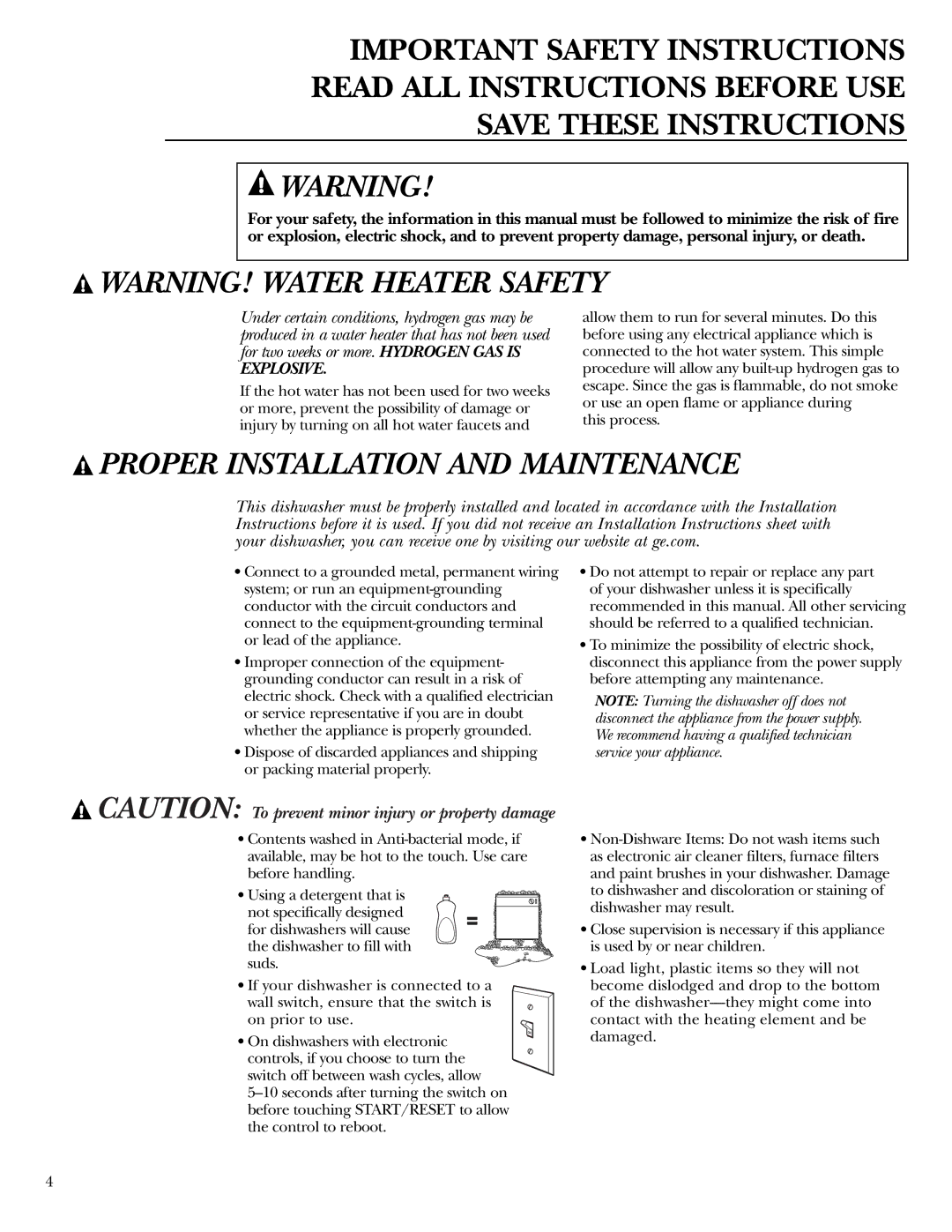 Cuisine-Cookware ZBD0700, ZBD6800, ZBD0710, ZBD6880, ZBD6890 manual Proper Installation and Maintenance 