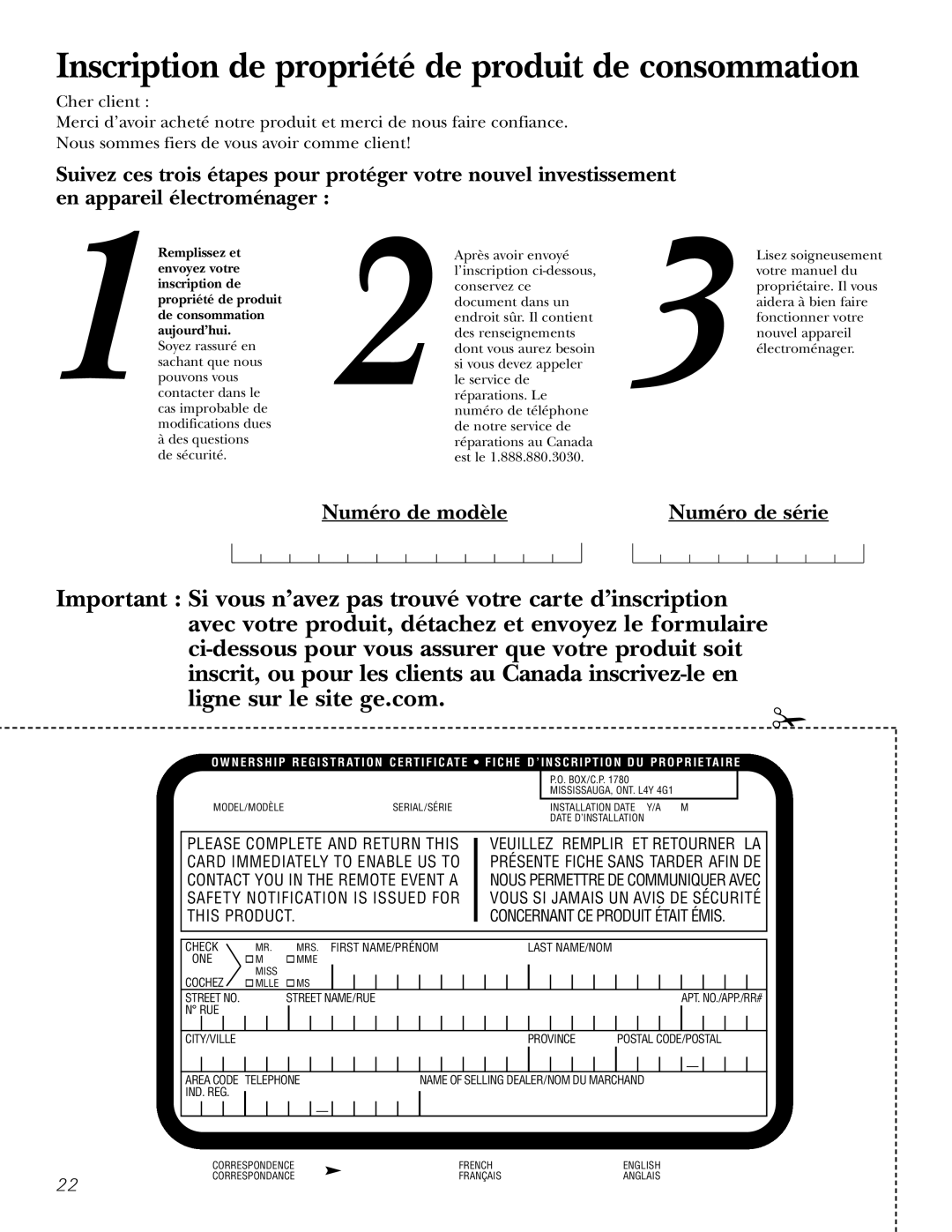 Cuisine-Cookware ZBD0710, ZBD6800, ZBD6880, ZBD6890, ZBD0700 manual Inscription de propriété de produit de consommation 