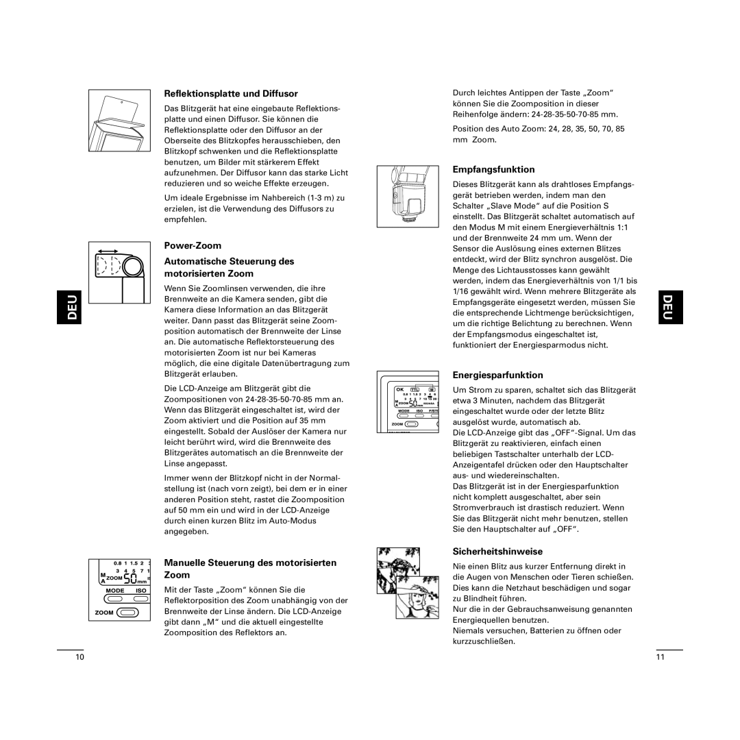 Cullmann D4500 Reflektionsplatte und Diffusor, Power-Zoom Automatische Steuerung des motorisierten Zoom, Empfangsfunktion 