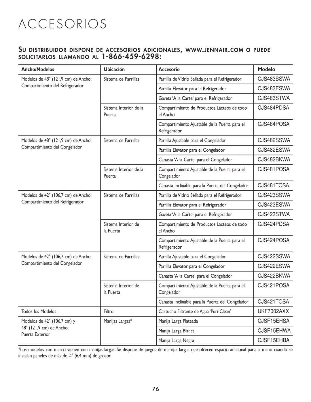 Cuno 111405-1 manual C E S O R I O S 