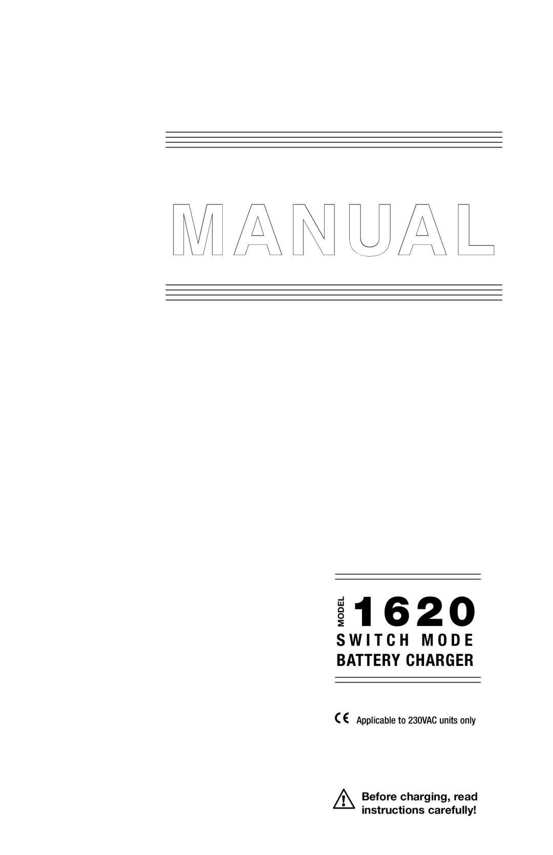 Curtis 1620S manual Manual 