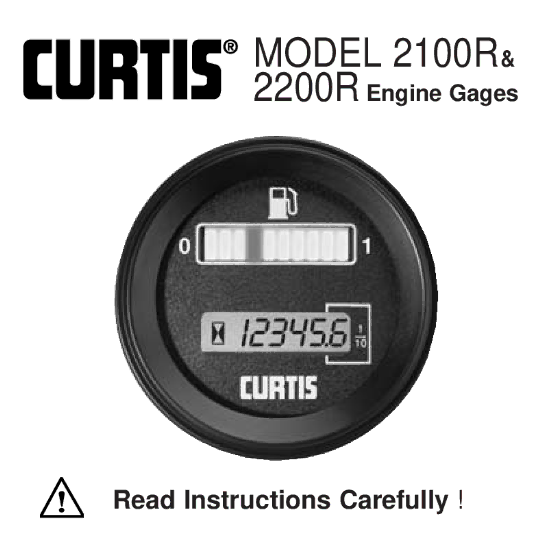 Curtis 2200R manual Model 2100R, Read Instructions Carefully 