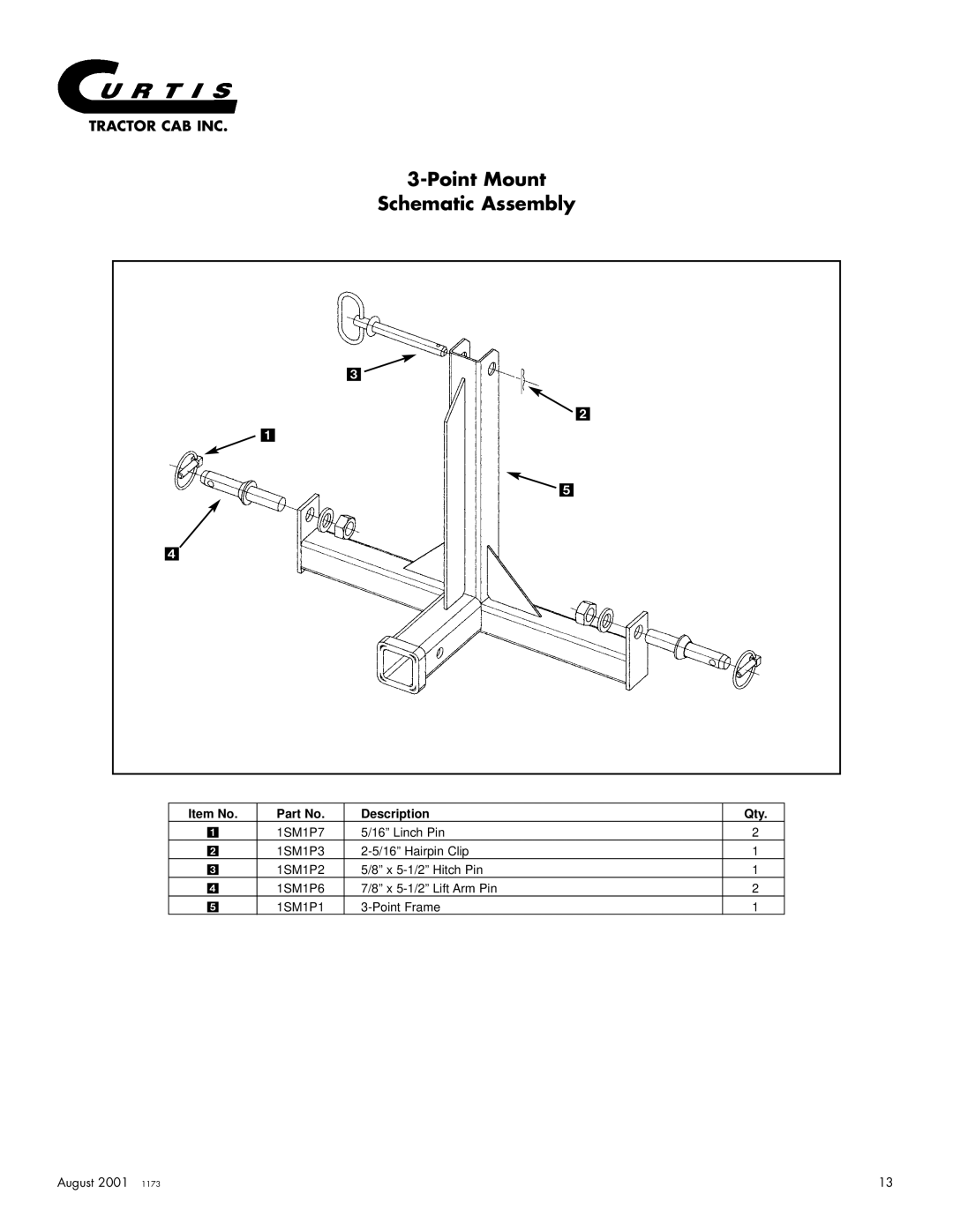 Curtis 2000, 3000, 175, 4000 owner manual Point Mount Schematic Assembly 