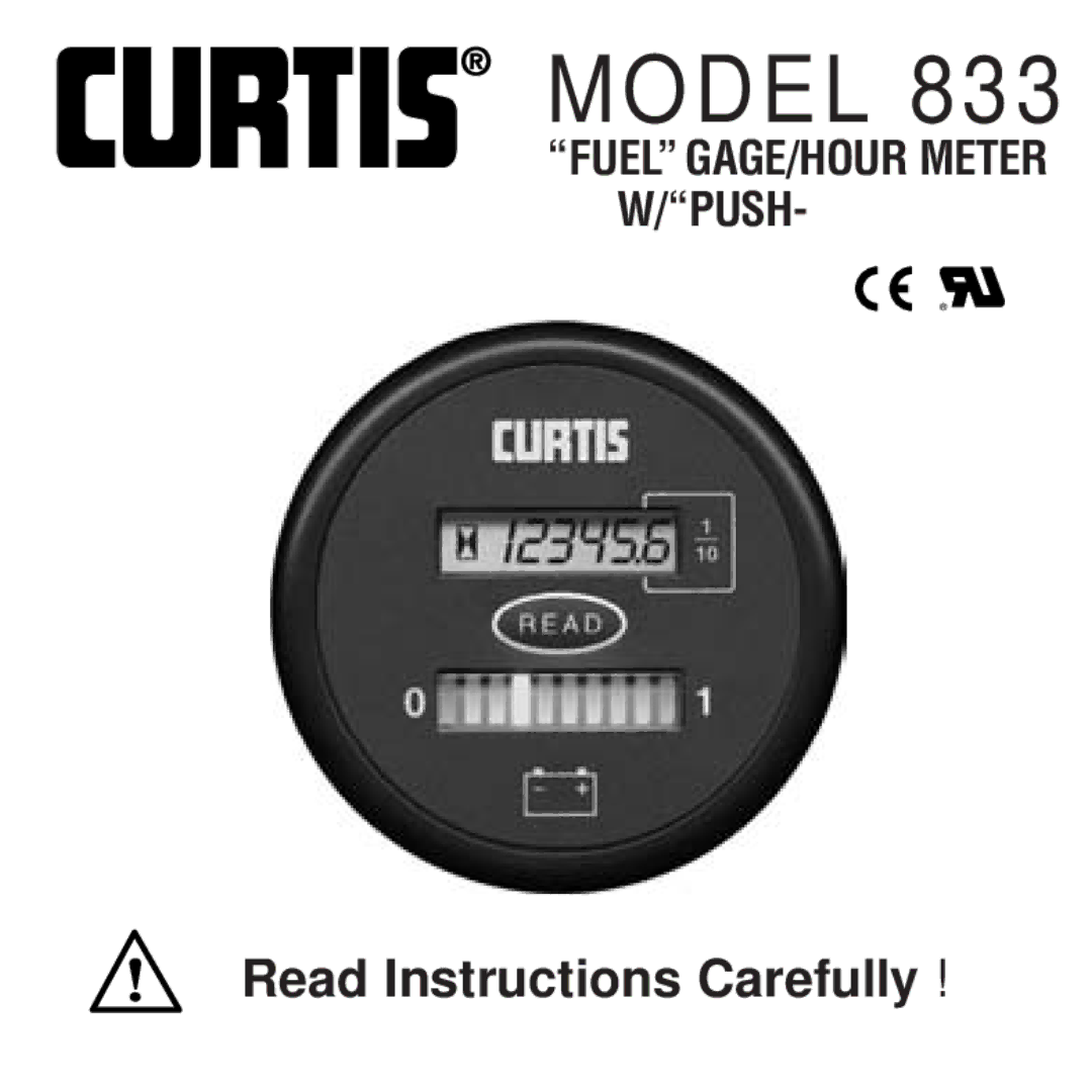 Curtis Computer 833 manual Model, Read Instructions Carefully 