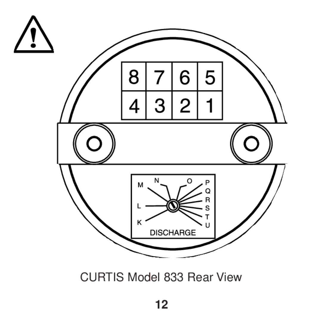 Curtis Computer manual Curtis Model 833 Rear View 