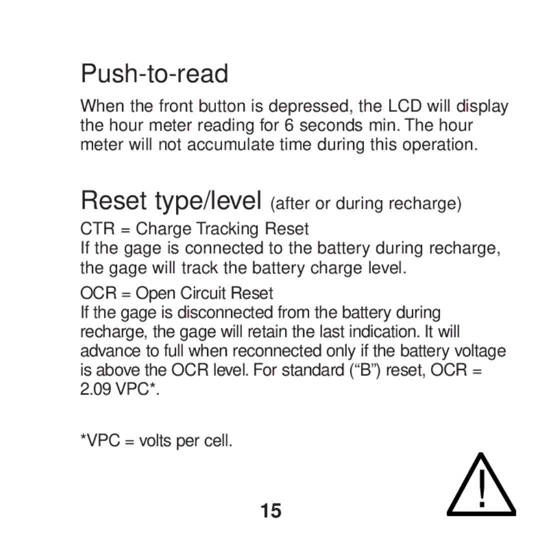 Curtis Computer 833 manual Push-to-read 