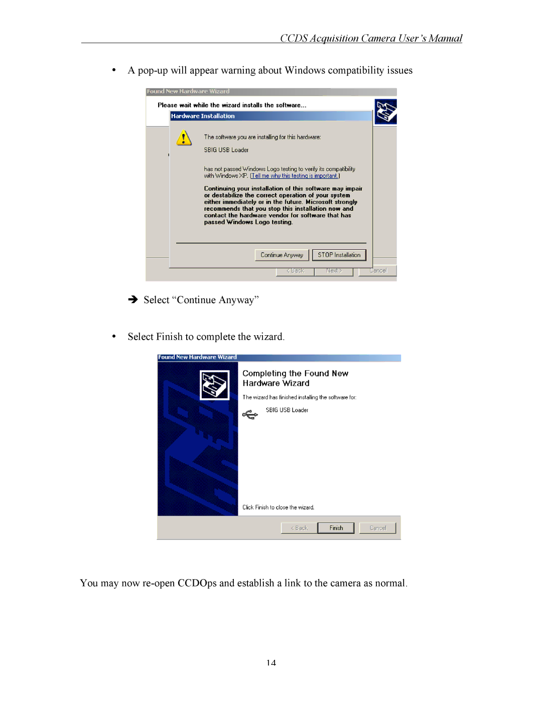 Curtis Computer CCDS user manual Ccds Acquisition Camera User’s Manual 