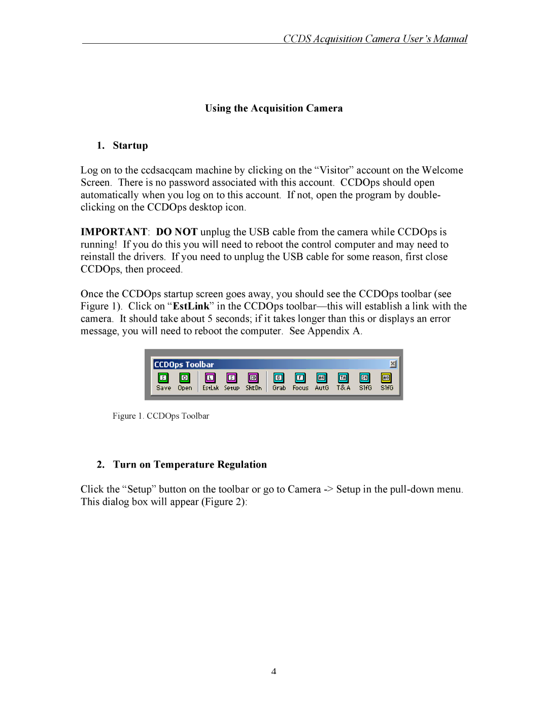 Curtis Computer CCDS user manual CCDOps Toolbar 