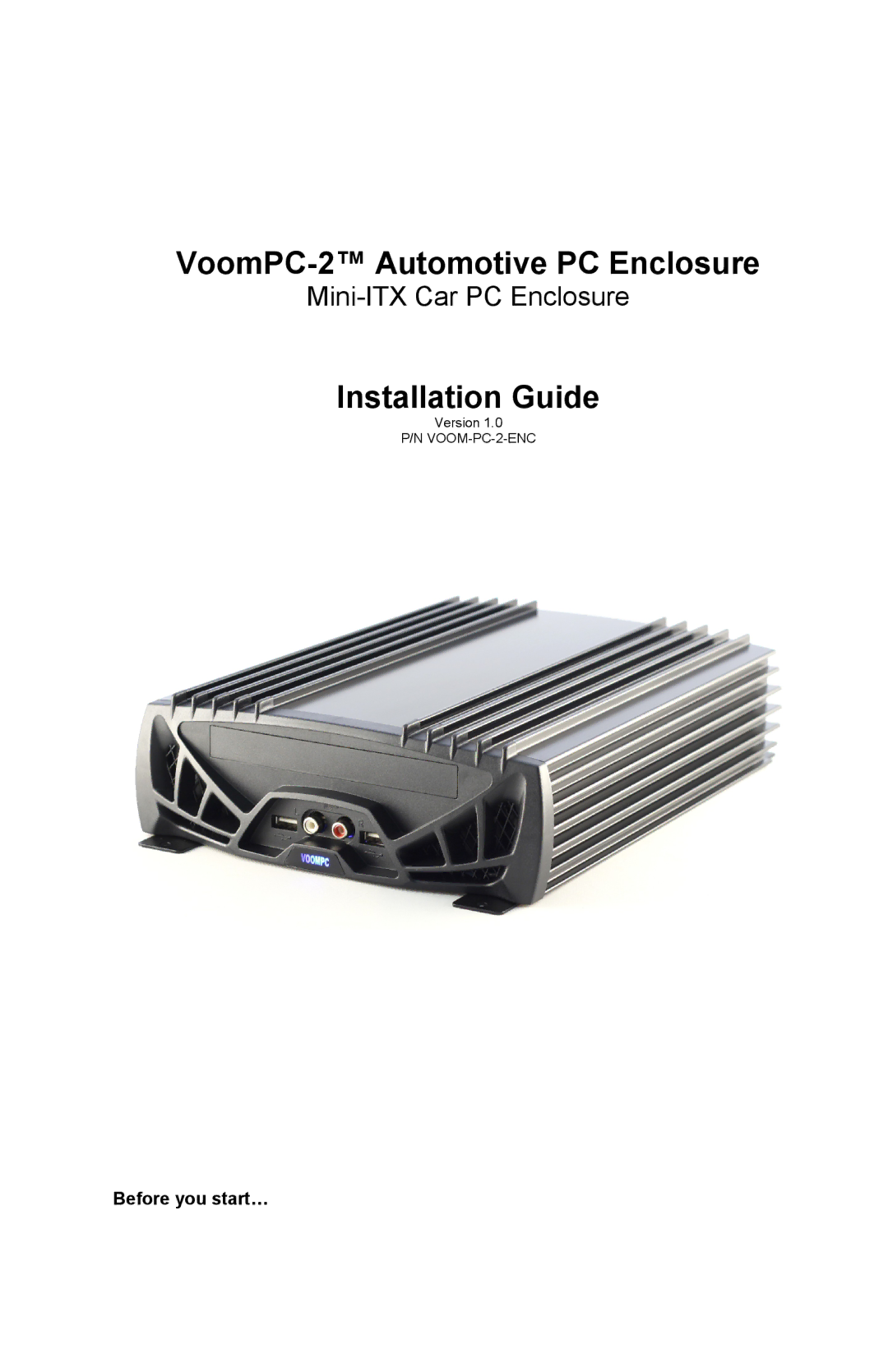 Curtis Computer VoomPC-2 manual Installation Guide, Before you start… 