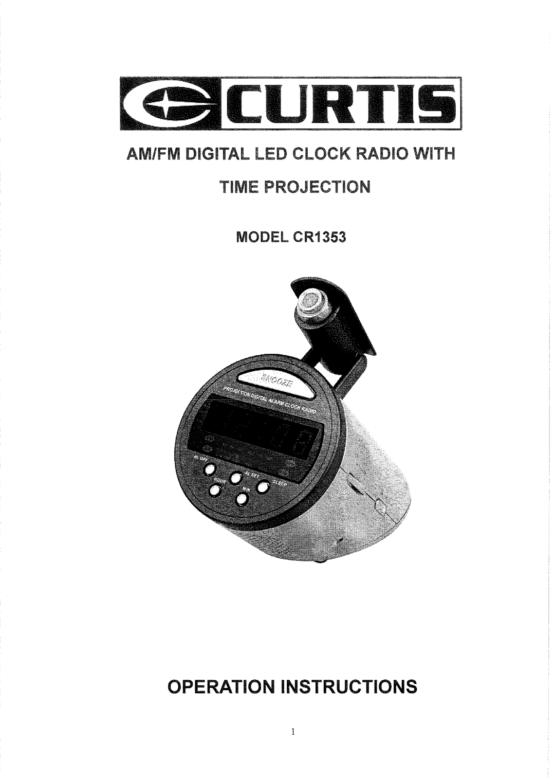 Curtis CR1353 manual 