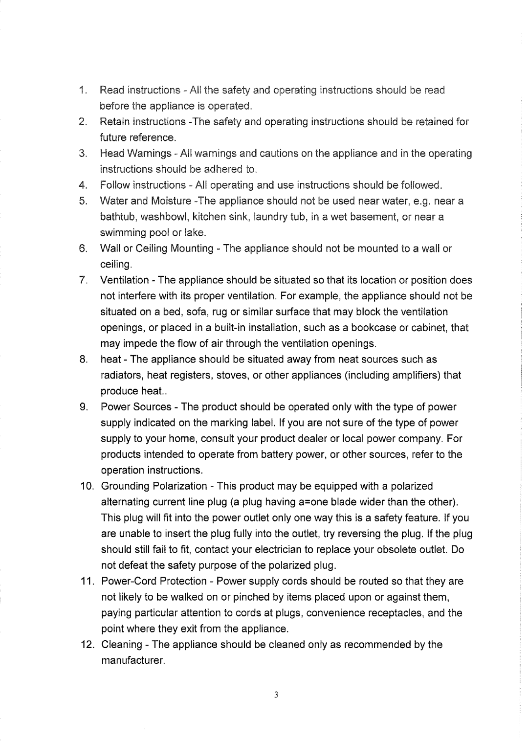 Curtis CR1353 manual 