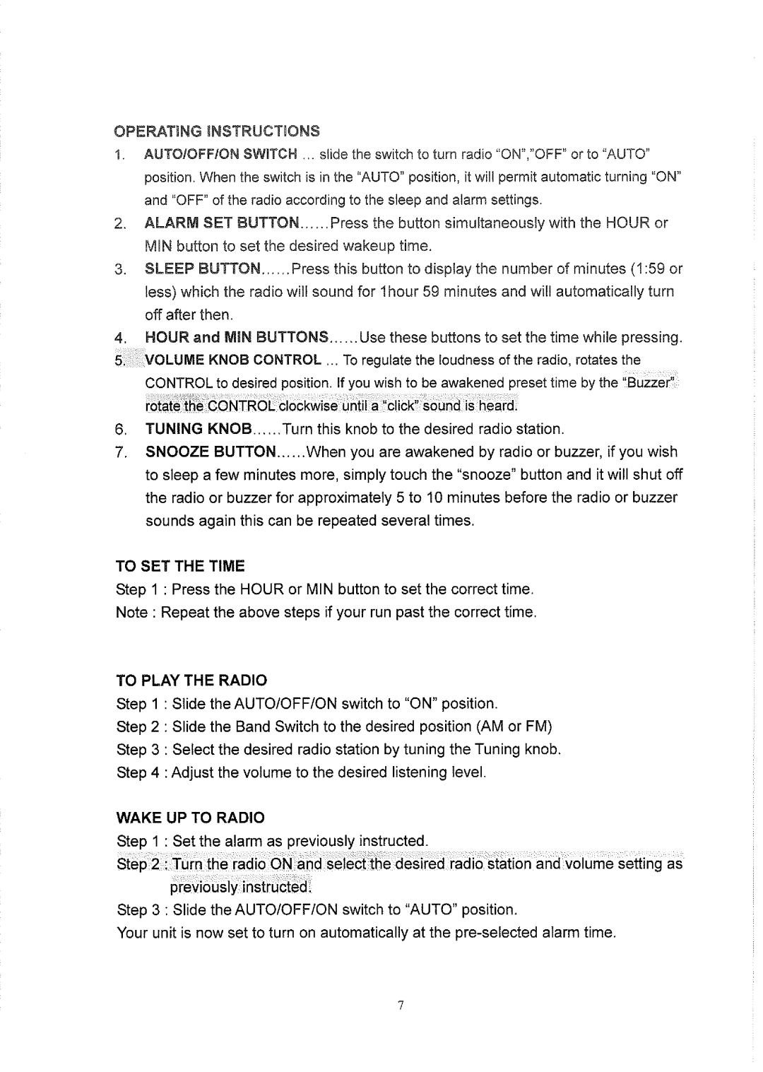 Curtis CR1353 manual 