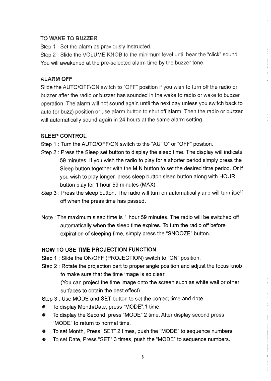 Curtis CR1353 manual 