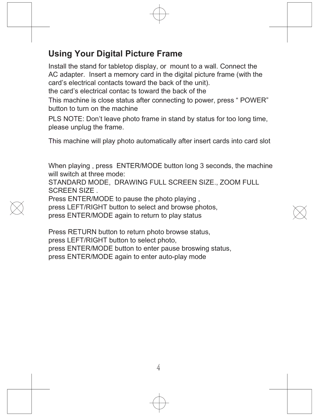 Curtis DPF771 manual Using Your Digital Picture Frame 