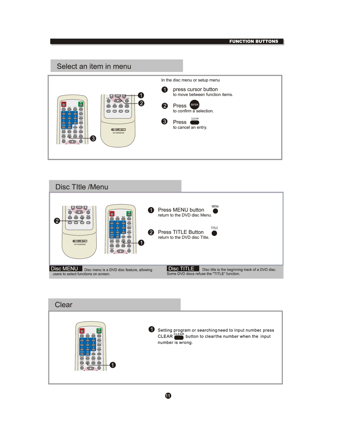 Curtis DV1054HDUK instruction manual 