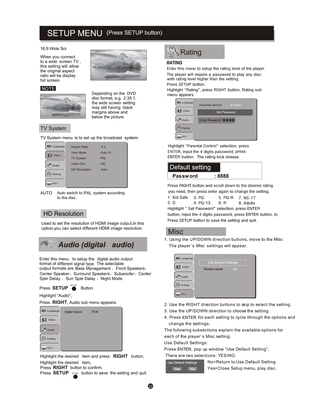 Curtis DV1054HDUK instruction manual HD Resolution 