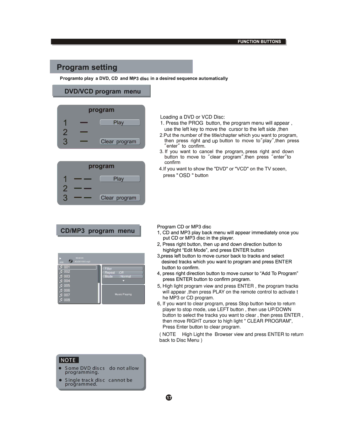 Curtis DVD1053 manual Osd 