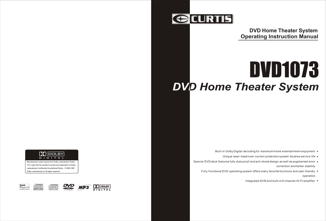 Curtis DVD1073 instruction manual 