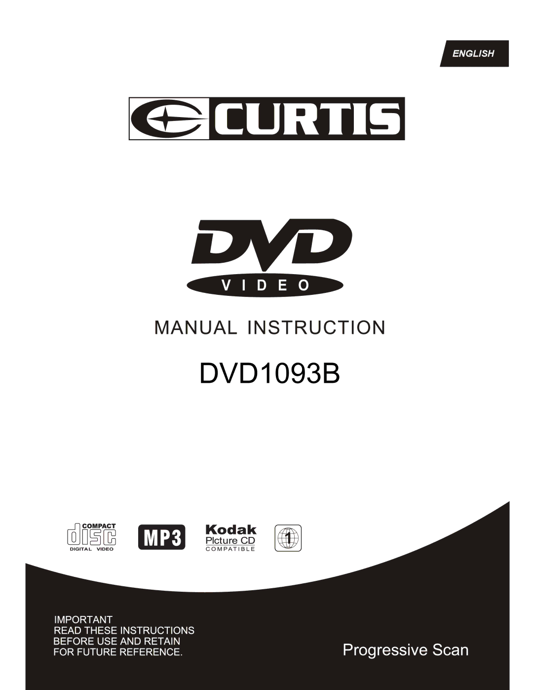 Curtis DVD1093B manual 