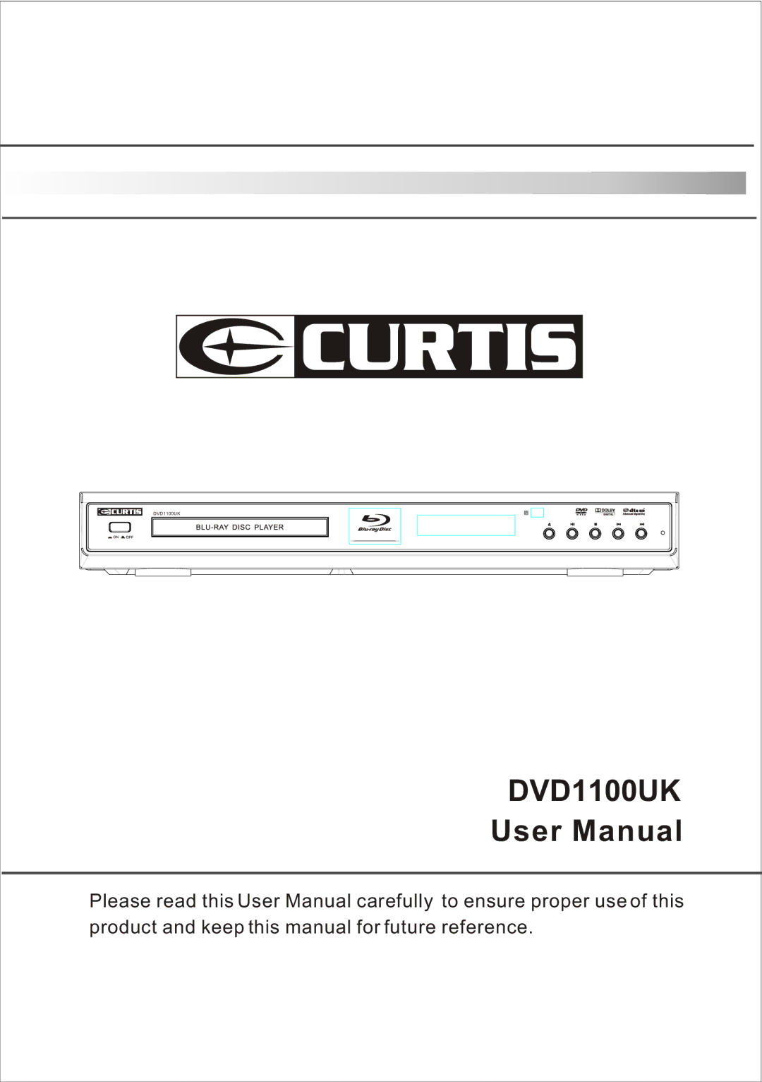 Curtis DVD1100UK user manual 