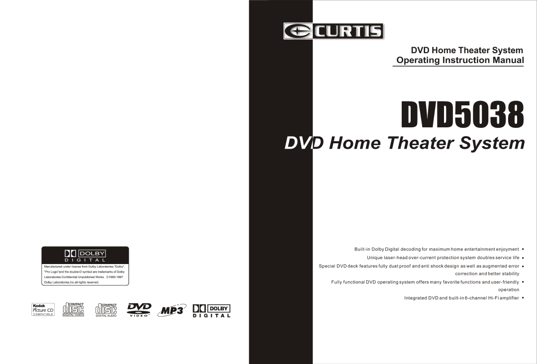 Curtis DVD5038 instruction manual 