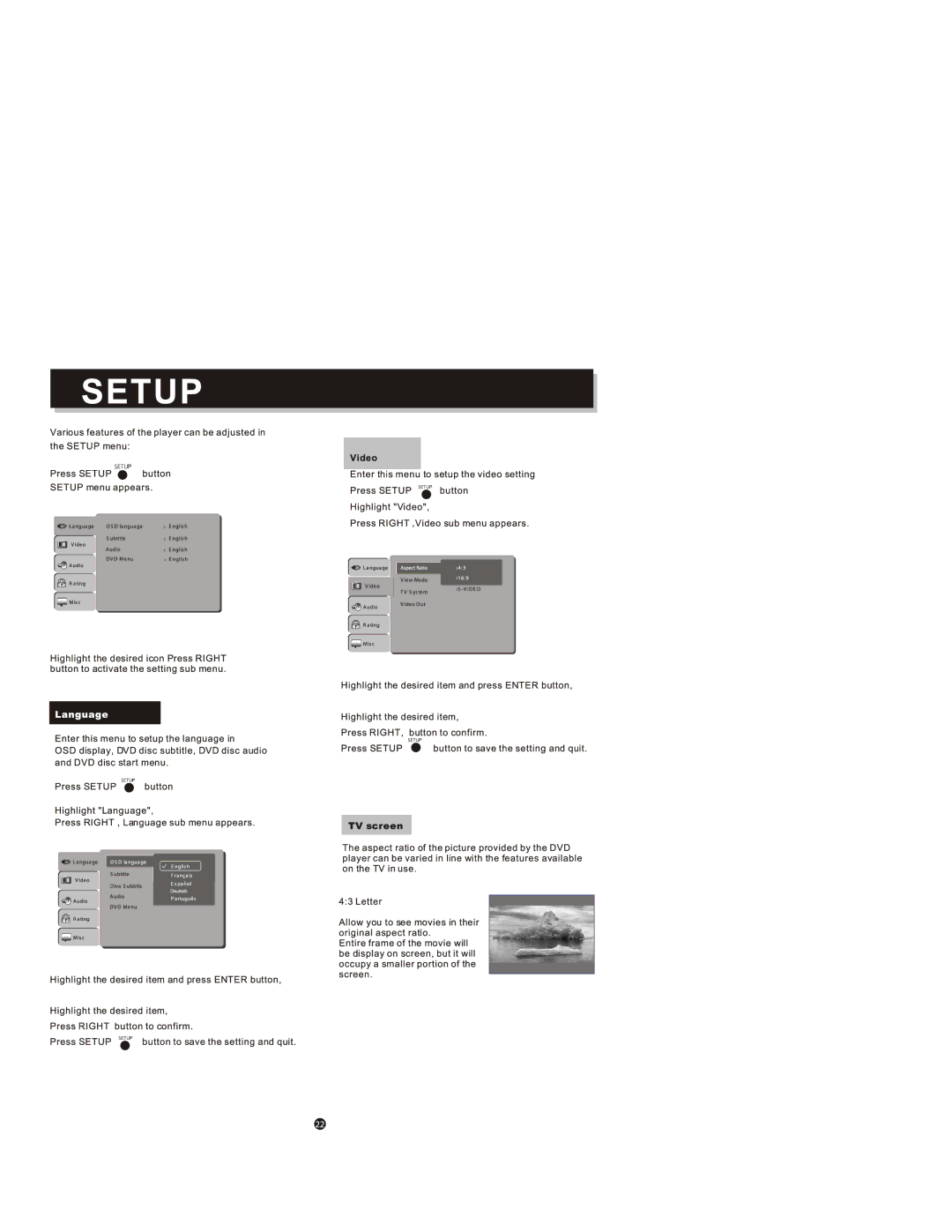 Curtis DVD6010 manual 