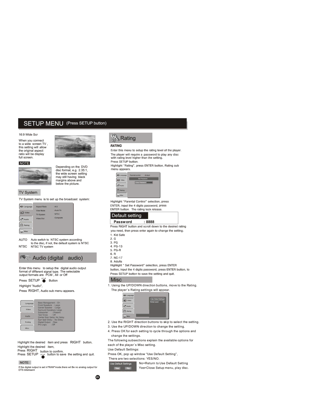 Curtis DVD6010 manual 