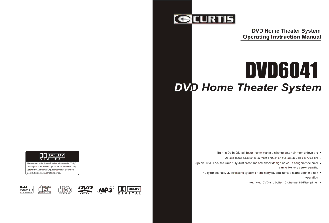 Curtis DVD6041 instruction manual 