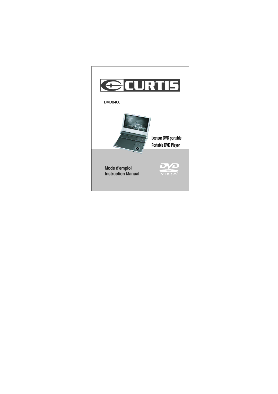 Curtis DVD8400 manual 