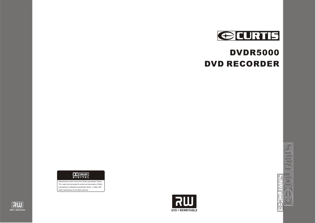 Curtis DVDR5000 manual DVD Recorder 