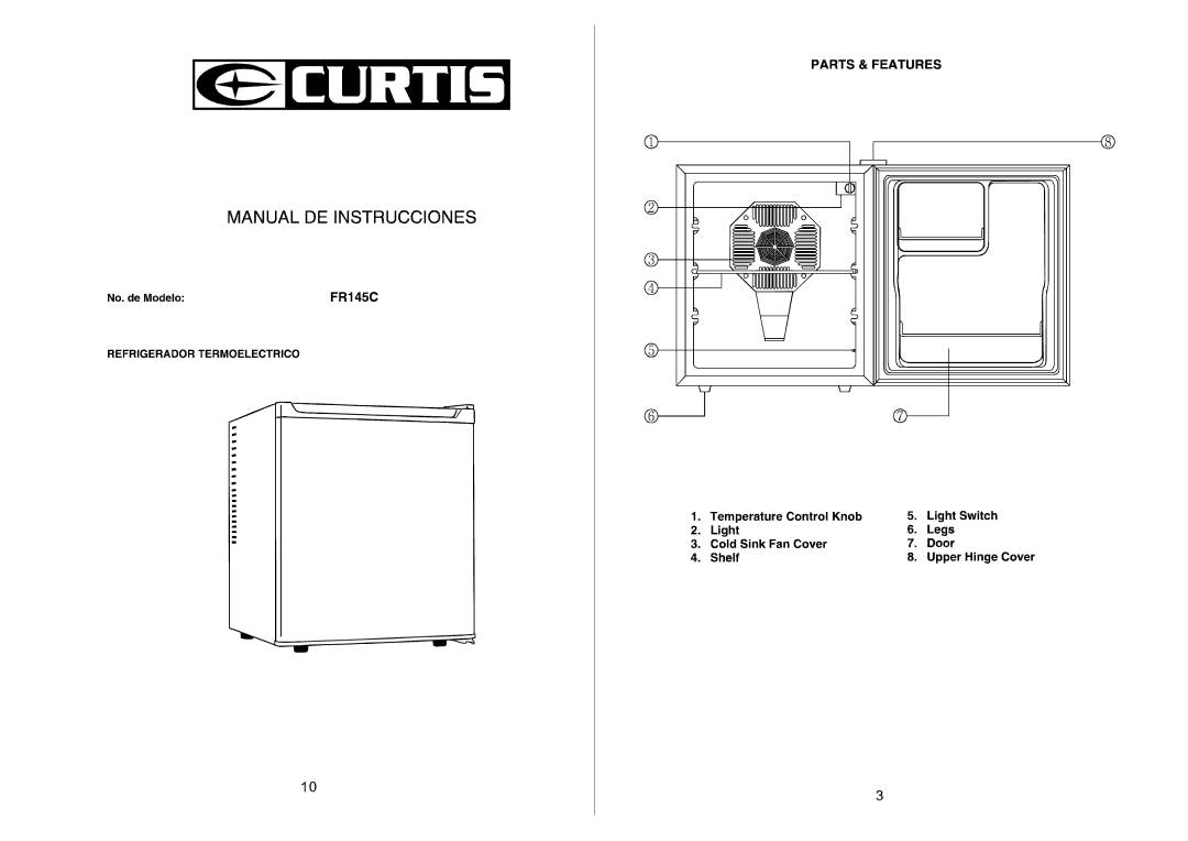 Curtis FR145C manual 