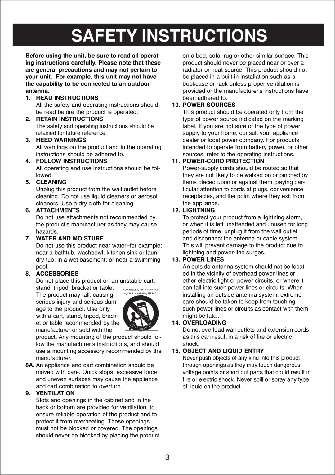 Curtis iP3019UK instruction manual Read Instructions 