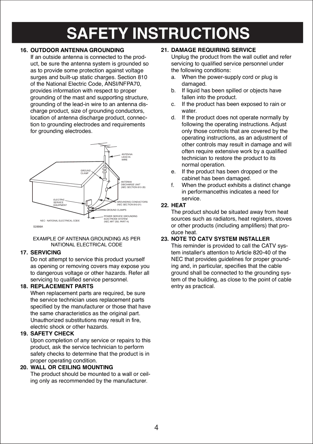 Curtis iP3019UK instruction manual Wall or Ceiling Mounting 