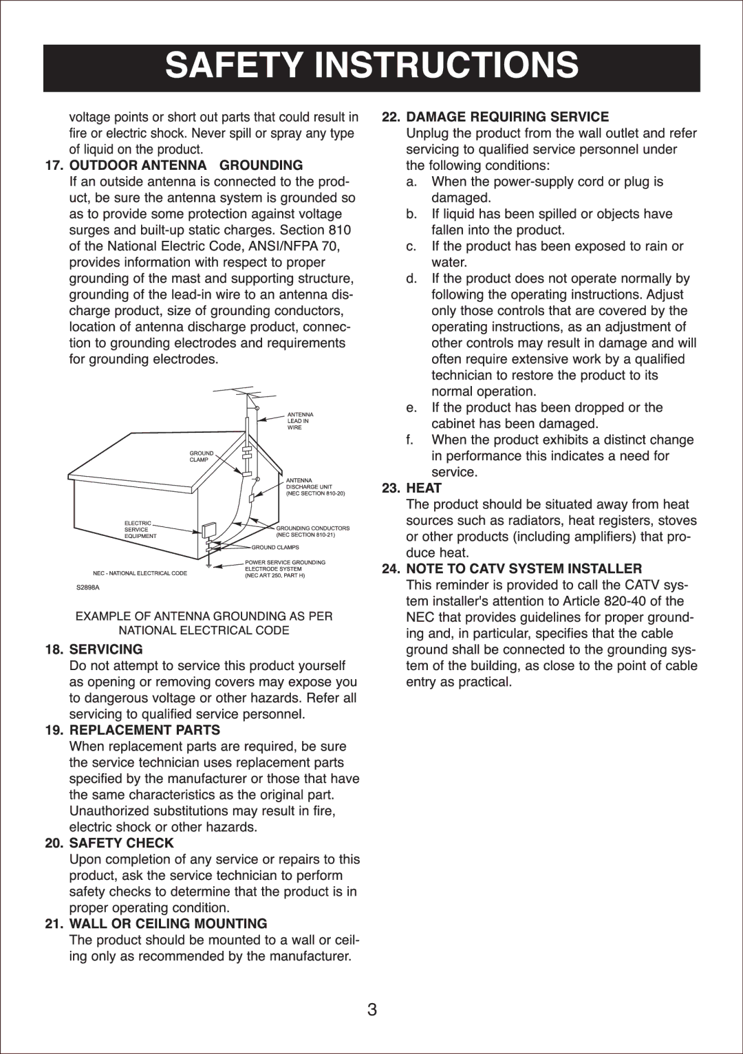 Curtis KCR2613A owner manual 