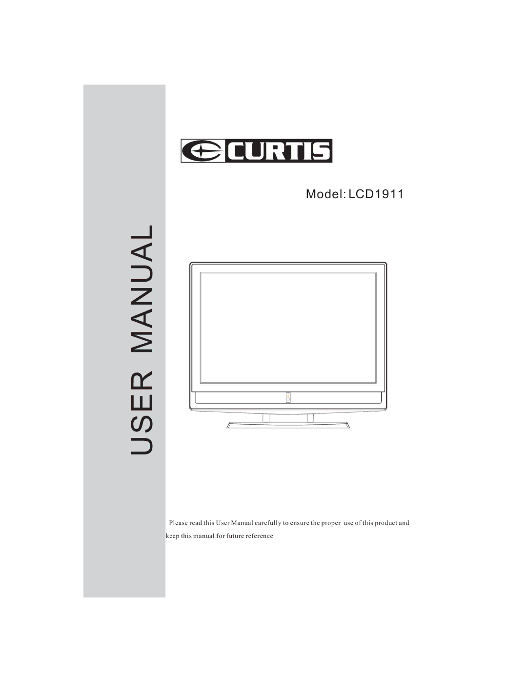 Curtis user manual Model LCD1911 